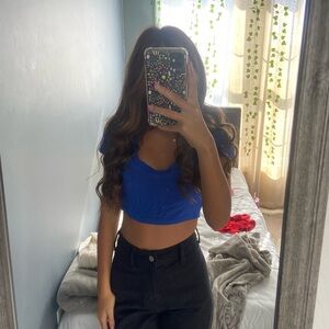 Royal blue crop top
